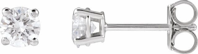 14K White Gold 1/2 CTW Lab-Grown Diamond Earrings
