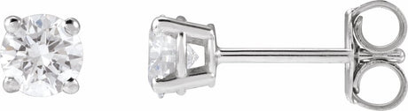 14K White Gold 1/2 CTW Lab-Grown Diamond Earrings