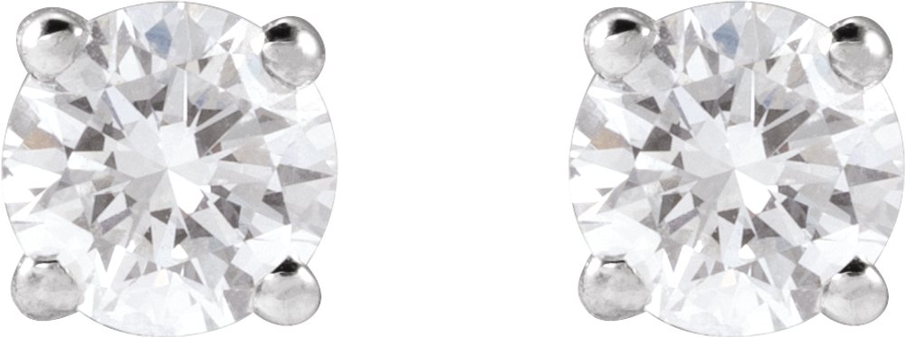 14K White Gold 1/2 CTW Lab-Grown Diamond Earrings