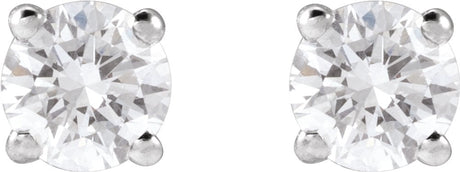 14K White Gold 1/2 CTW Lab-Grown Diamond Earrings