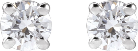 14K White 1/3 CTW Lab-Grown Diamond Stud Earrings