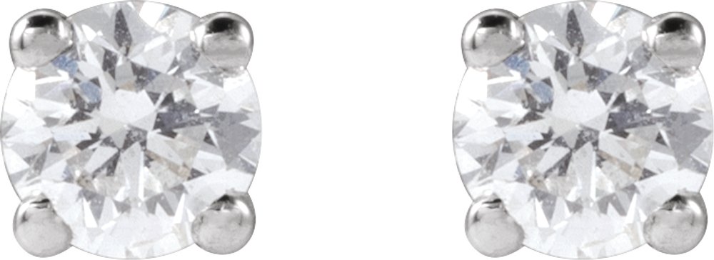 14K White 1/4 CTW Lab-Grown Diamond Stud Earrings