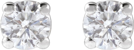 14K White Gold 1/5 CTW Lab-Grown Diamond Earrings