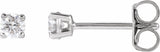 14K White Gold 1/5 CTW Lab-Grown Diamond Earrings