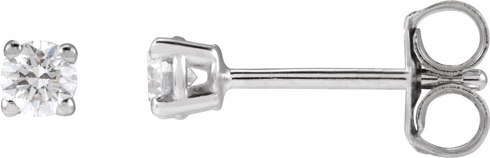 14K White Gold 1/5 CTW Lab-Grown Diamond Earrings