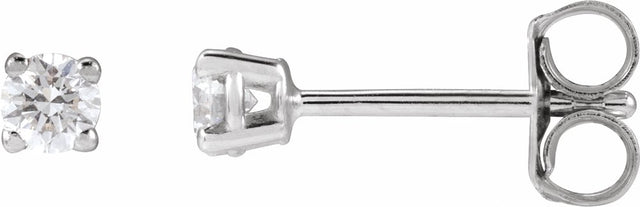 14K White Gold 1/5 CTW Lab-Grown Diamond Earrings