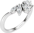 14K White Gold 3/8 CTW Lab-Grown Diamond Contour Band