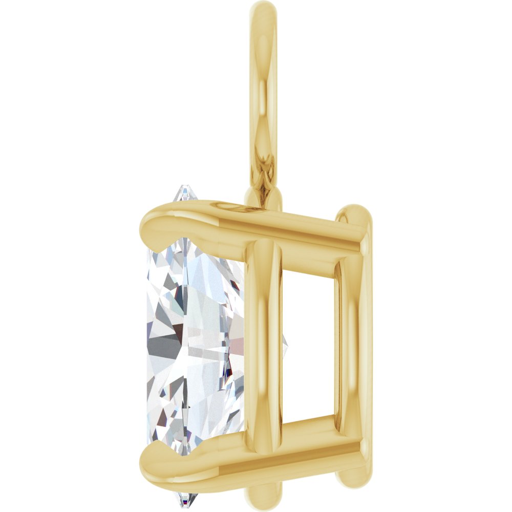 14K Yellow 3/4 CT Lab-Grown Diamond Hoop Dangle