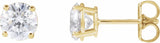 14K Yellow 4 CTW Lab-Grown Diamond Stud Earrings