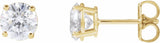 14K Yellow Gold 4 CTW Lab-Grown Diamond Earrings