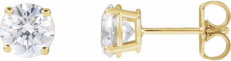 14K Yellow Gold 1 1/2 CTW Natural Diamond Earrings