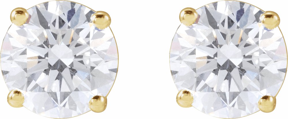 14K Yellow 1 1/2 CTW Lab-Grown Diamond Stud Earrings