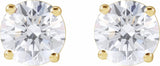 14K Yellow 1 1/2 CTW Natural Diamond Stud Earrings