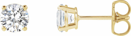 14K Yellow Gold 1 CTW Lab-Grown Diamond Earrings