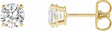 14K Yellow Gold 1 CTW Lab-Grown Diamond Earrings