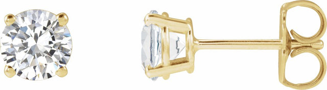 14K Yellow Gold 1 CTW Lab-Grown Diamond Earrings