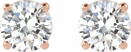 14K Rose 1 CTW Lab-Grown Diamond Stud Earrings