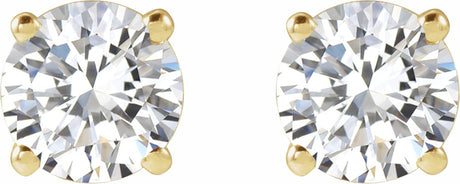 14K Yellow Gold 1 CTW Lab-Grown Diamond Earrings