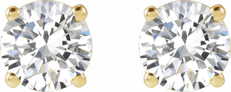 14K Yellow 1 CTW Lab-Grown Diamond Stud Earrings