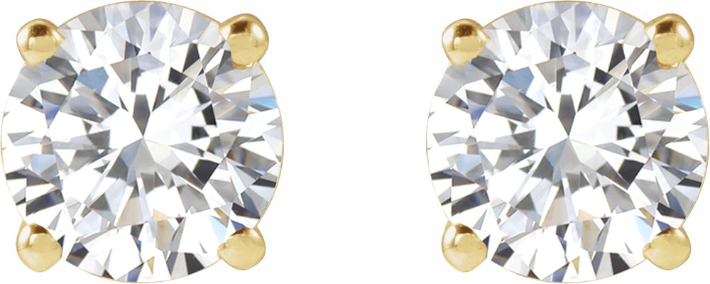 14K Yellow Gold 1 CTW Lab-Grown Diamond Earrings