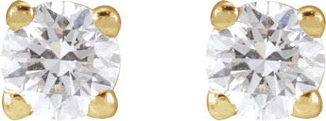 14K Yellow 1/8 CTW Lab-Grown Diamond Earrings