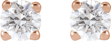 14K Rose Gold 1/8 CTW Lab-Grown Diamond Earrings