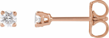 14K Rose Gold 1/8 CTW Lab-Grown Diamond Earrings