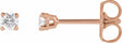14K Rose Gold 1/8 CTW Lab-Grown Diamond Earrings