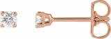 14K Rose Gold 1/8 CTW Lab-Grown Diamond Earrings
