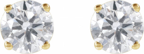 14K Yellow 1 1/4 CTW Lab-Grown Diamond Stud Earrings