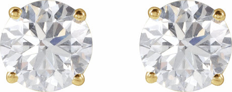 14K Yellow Gold 2 CTW Lab-Grown Diamond Earrings