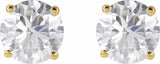 14K Yellow Gold 2 CTW Lab-Grown Diamond Earrings