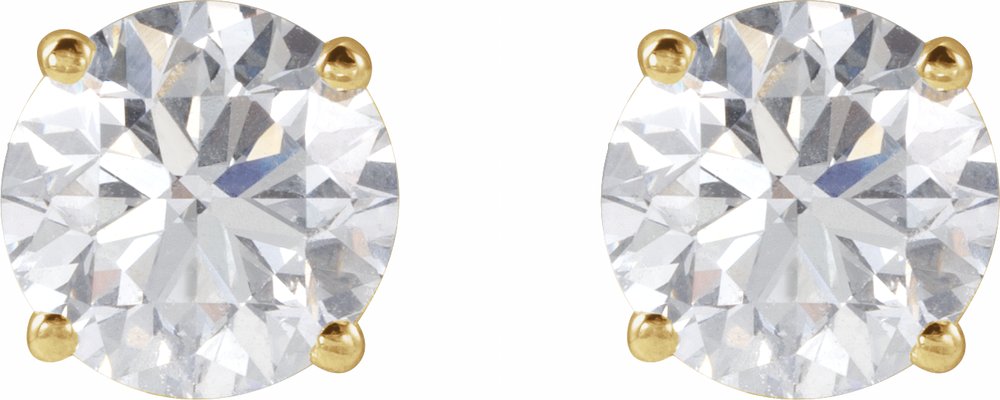 14K Yellow 2 CTW Lab-Grown Diamond Stud Earrings