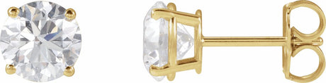14K Yellow Gold 2 CTW Lab-Grown Diamond Earrings