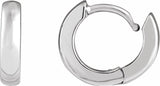 Platinum Hinged 12 mm Hoop Earrings