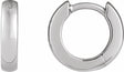 14K White Gold Hinged 12 mm Hoop Earrings