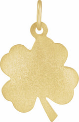 14K Yellow 18x14 mm Four-Leaf Clover Charm