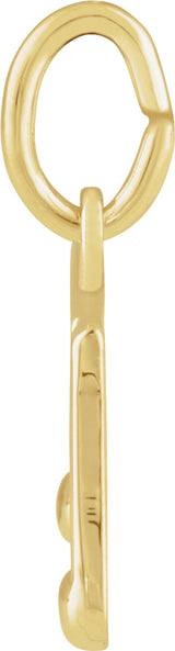 14K Yellow Gold Musical Note Charm/Pendant