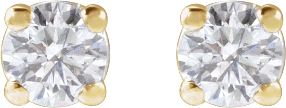 14K Yellow Gold 1/5 CTW Lab-Grown Diamond Earrings