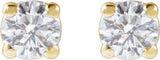 14K Yellow Gold 1/5 CTW Lab-Grown Diamond Earrings