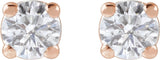 14K Rose Gold 1/5 CTW Lab-Grown White Diamond Earrings
