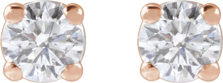 14K Rose Gold 1/5 CTW Lab-Grown White Diamond Earrings