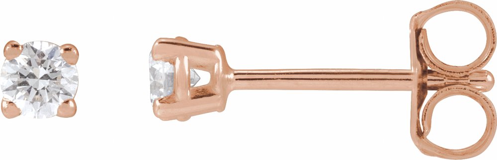 14K Rose Gold 1/5 CTW Lab-Grown White Diamond Earrings