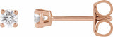 14K Rose Gold 1/5 CTW Lab-Grown White Diamond Earrings