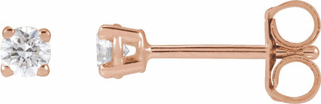 14K Rose Gold 1/5 CTW Lab-Grown White Diamond Earrings