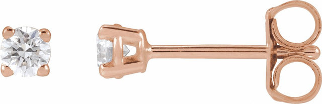 14K Rose Gold 1/5 CTW Lab-Grown White Diamond Earrings