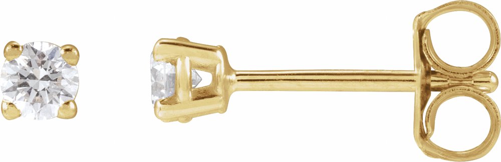 14K Yellow Gold 1/5 CTW Lab-Grown Diamond Earrings