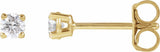 14K Yellow Gold 1/5 CTW Lab-Grown Diamond Earrings