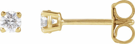 14K Yellow Gold 1/5 CTW Lab-Grown Diamond Earrings