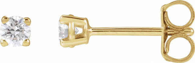 14K Yellow Gold 1/5 CTW Lab-Grown Diamond Earrings
